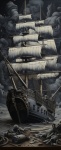 Vintage Sailing Ship Art Print