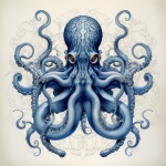 Vintage Surreal Octopus Art