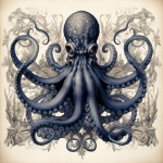 Vintage Surreal Octopus Art