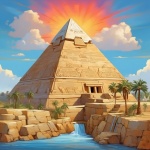 Travel Poster Egypt Pyramid Art