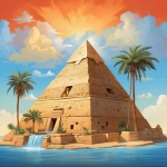 Travel Poster Egypt Pyramid Art