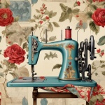 Antique Sewing Machine Illustration