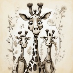 Funny Giraffe Art Print