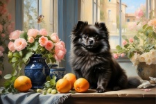 Pomeranian Portrait Art Print