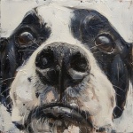 Oil Painting Dog Portrait Art Print