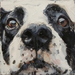 Oil Painting Dog Portrait Art Print