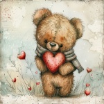 Adorable Teddy Bear Art Print
