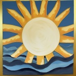 Retro Sun Abstract Art Print