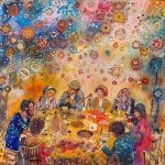 Colorful Painting Passover Dinner