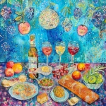 Colorful Passover Dinner Painting