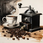 Vintage Coffee Bean Grinder Art