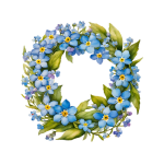 Wreath Of Forget-me-not Flowers