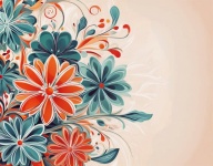 Painted Floral Background