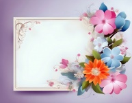 Painted Floral Frame
