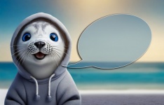 Seal, Animal, Greetings Card