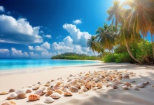 Seashells On Tropical Beach