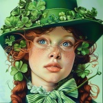 St. Patrick&39;s Day Girl Art