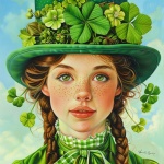 St. Patrick&39;s Day Girl Art