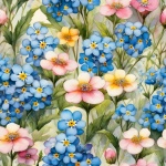 Forget-me-not Flowers Background