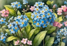 Forget-me-not Flowers Art