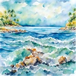 Watercolor Seascape Art
