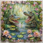 Whimsical Swamp Animals Art