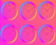 Colorful Wall Clock Clip Art