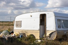 Derelict Caravan & Junk
