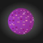 Disco Glitter Ball Purple