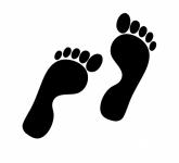 Footprints Silhouette Clipart
