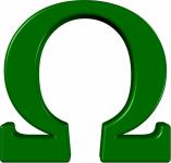 Green Omega Symbol