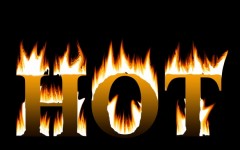 Hot Text Fire Flames