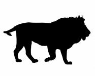 Lion Black Silhouette