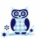 Owl Clipart Cute Blue