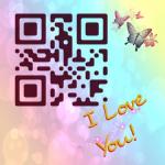 Postcard I Love You With QR Code