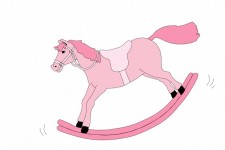 Rocking Horse Pink Clipart