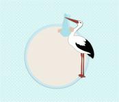 Stork Baby Shower Card