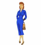 Woman Vintage 1940s Clothing