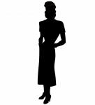 Woman Vintage 1940s Silhouette