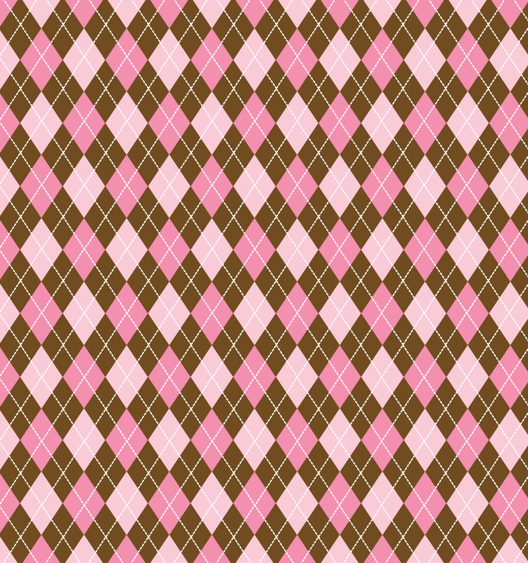 Argyle Pink Brown Background