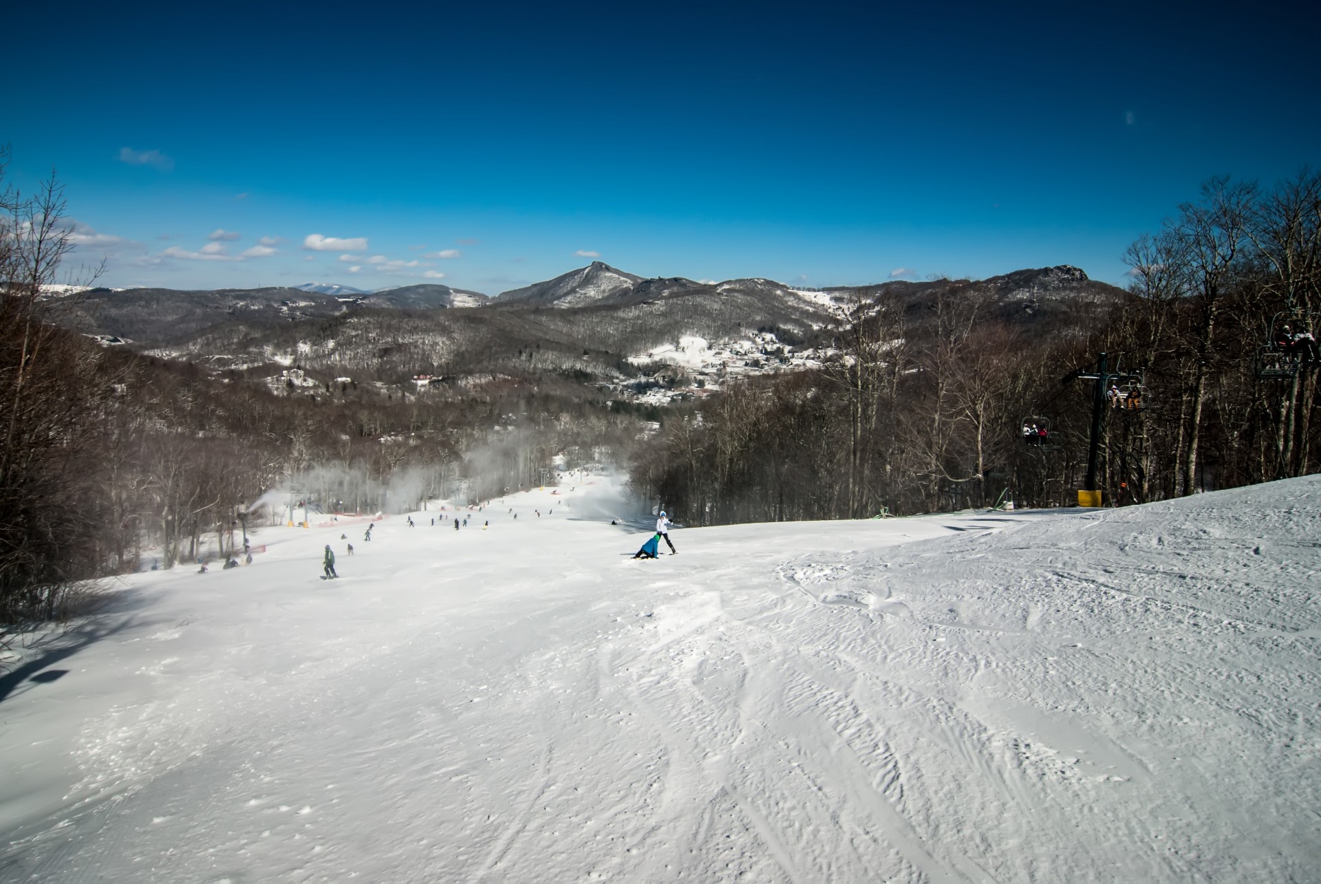 At Ski Resort In Winter