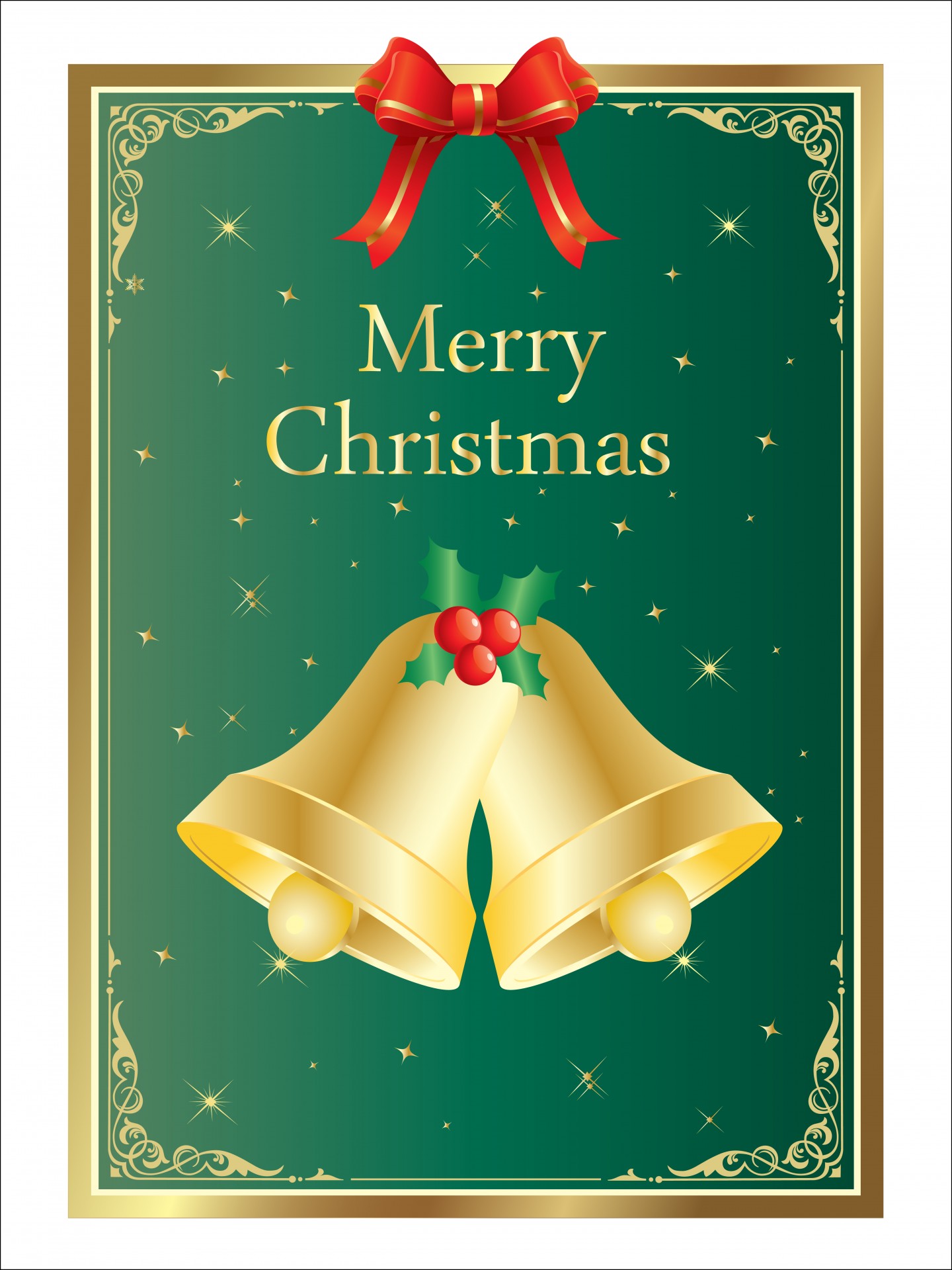 Christmas Bells Card Template