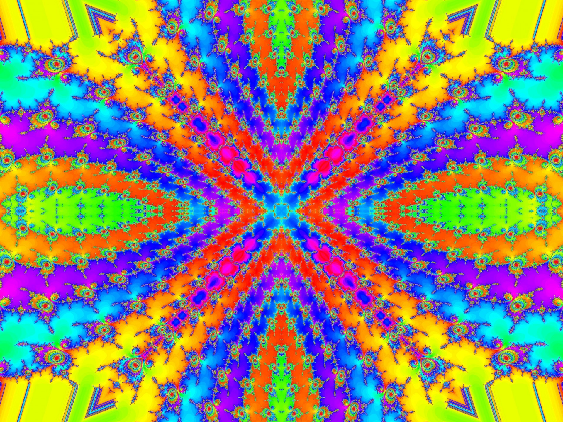 Colored Fractal Kaleidoscope