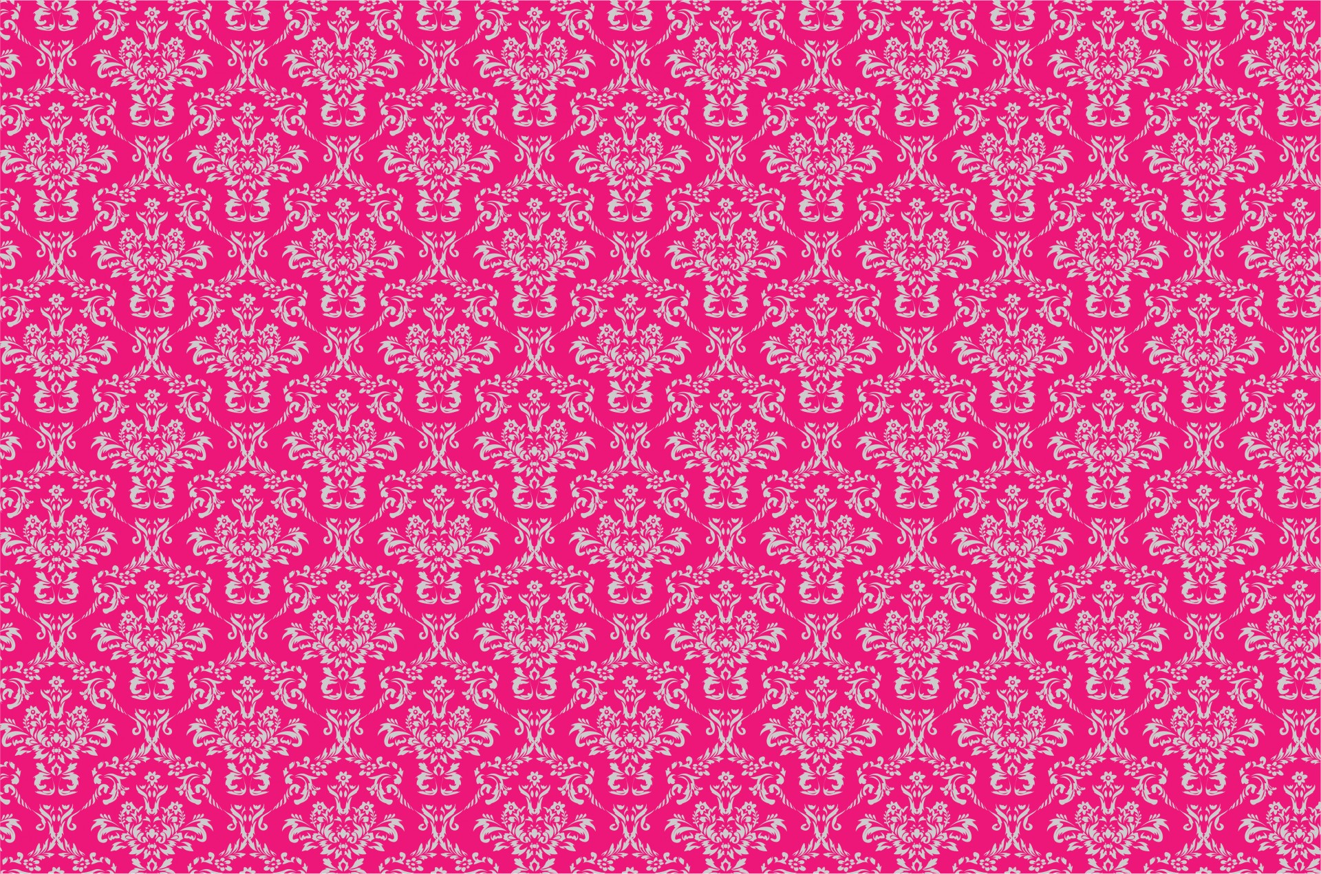 Damask pattern hot pink and gray wallpaper background