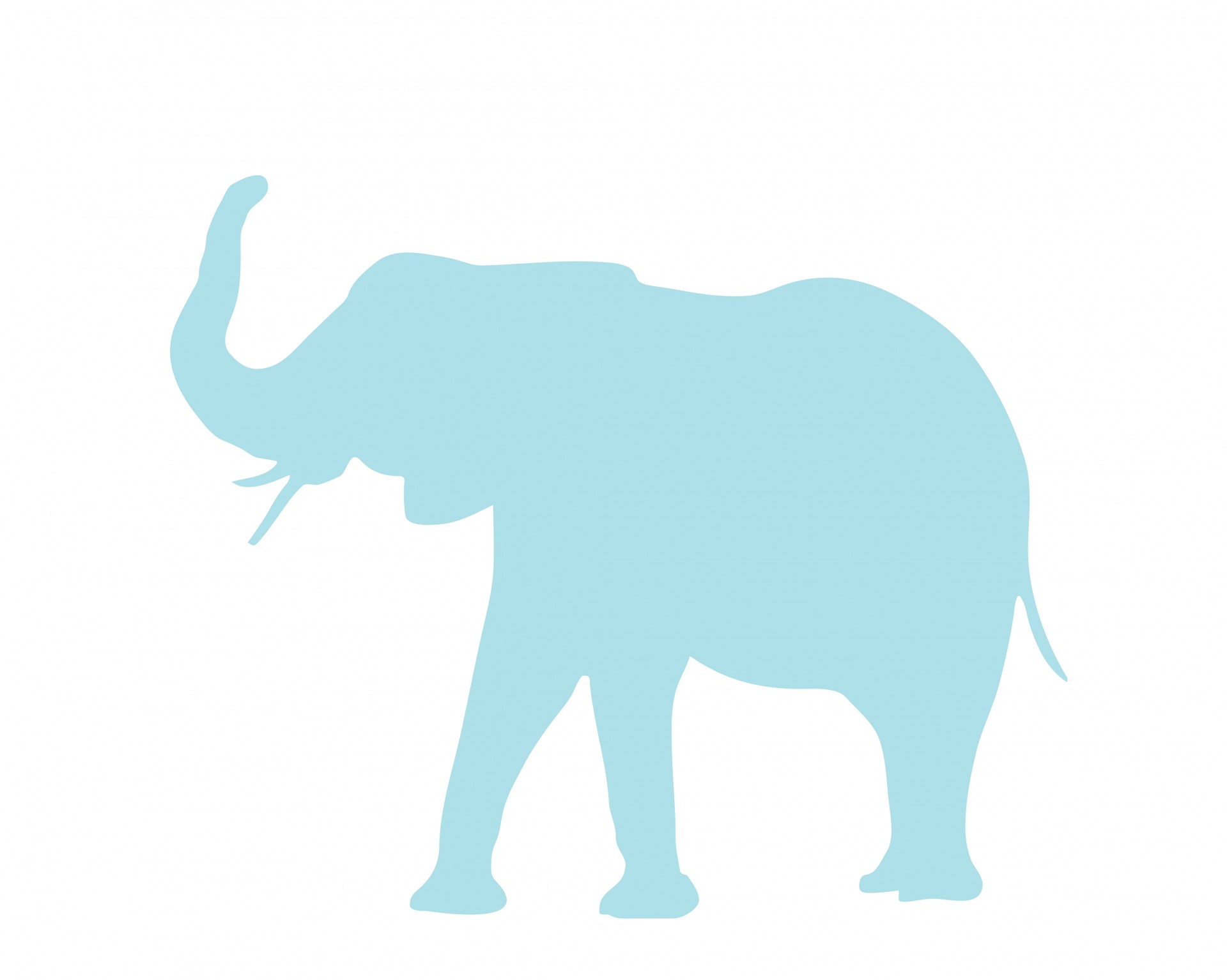 Elephant Blue Clipart