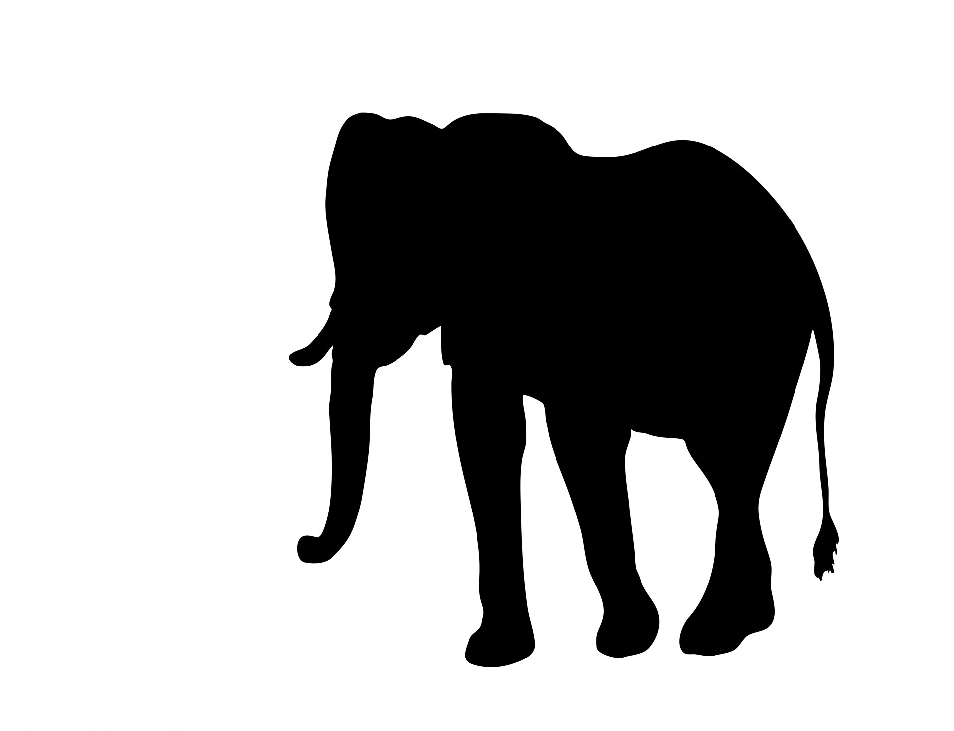 Elephant Clipart Silhouette Free Stock Photo - Public ...