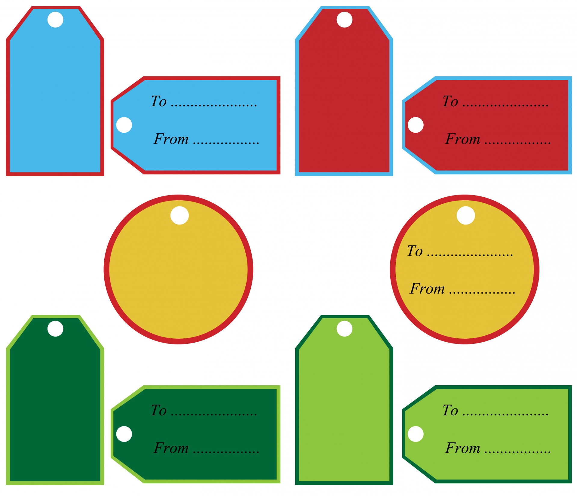Gift Tags Clipart