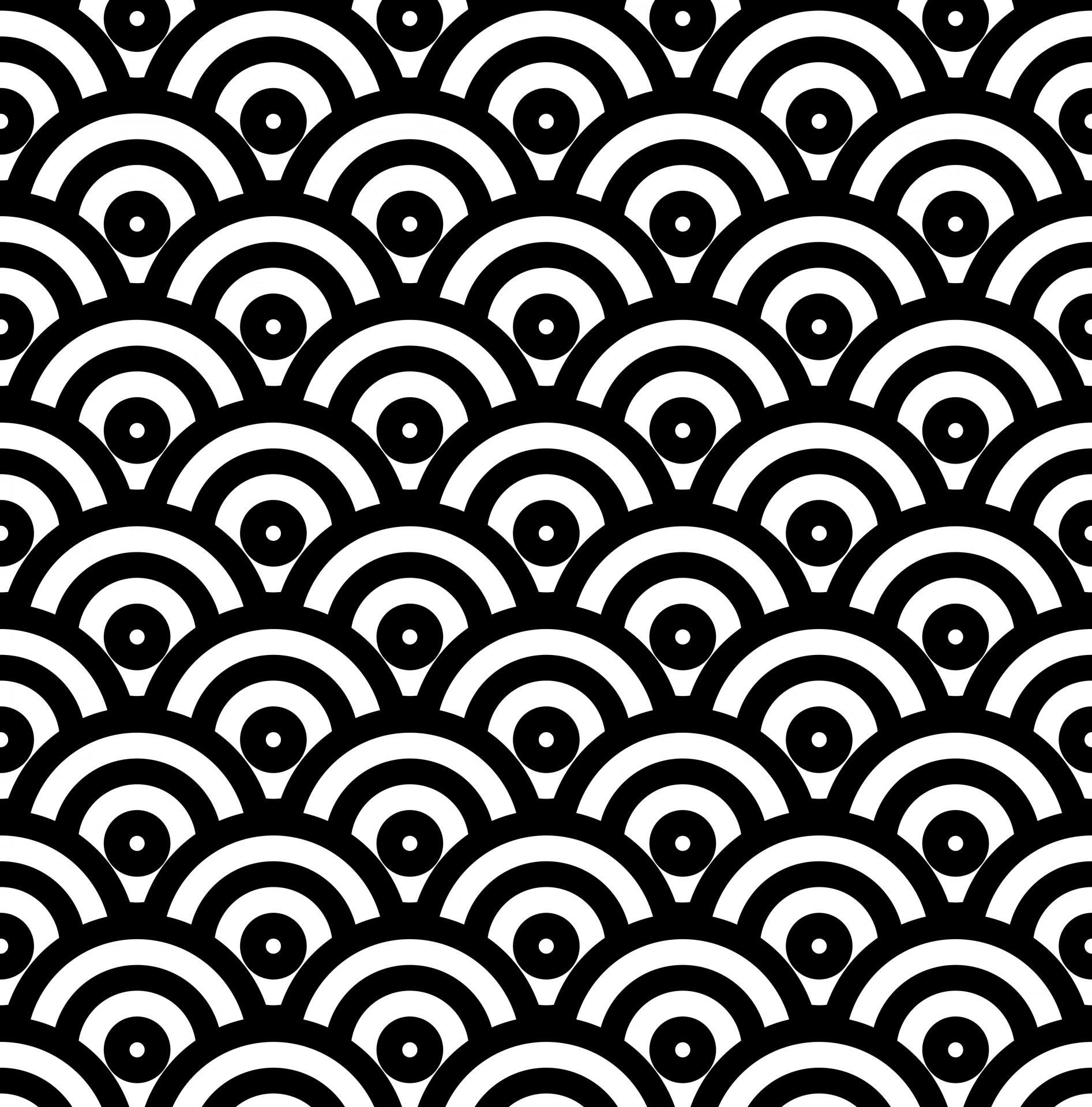 Black and white japanese wave wallpaper pattern background