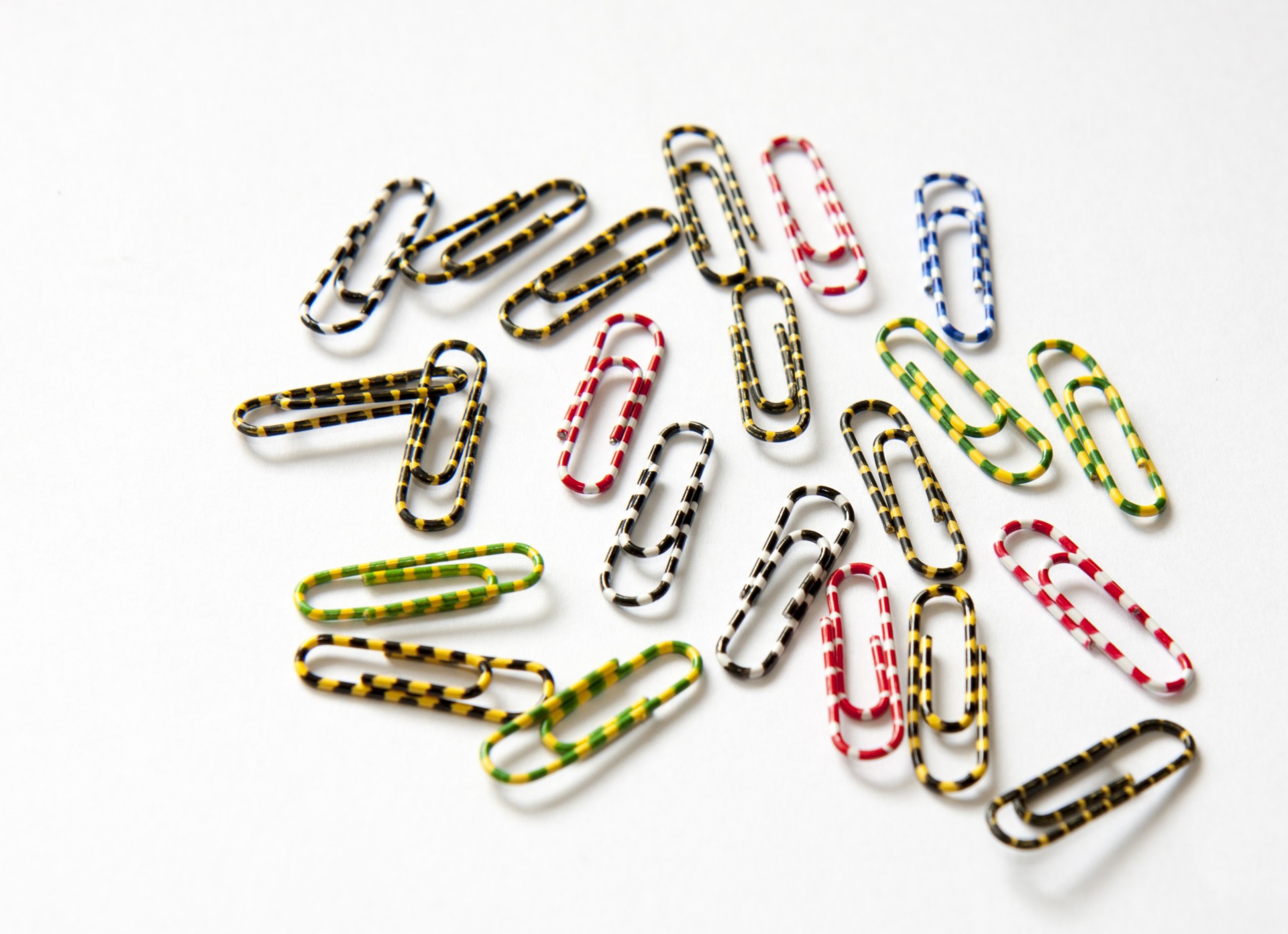 Colorful fun paper clips