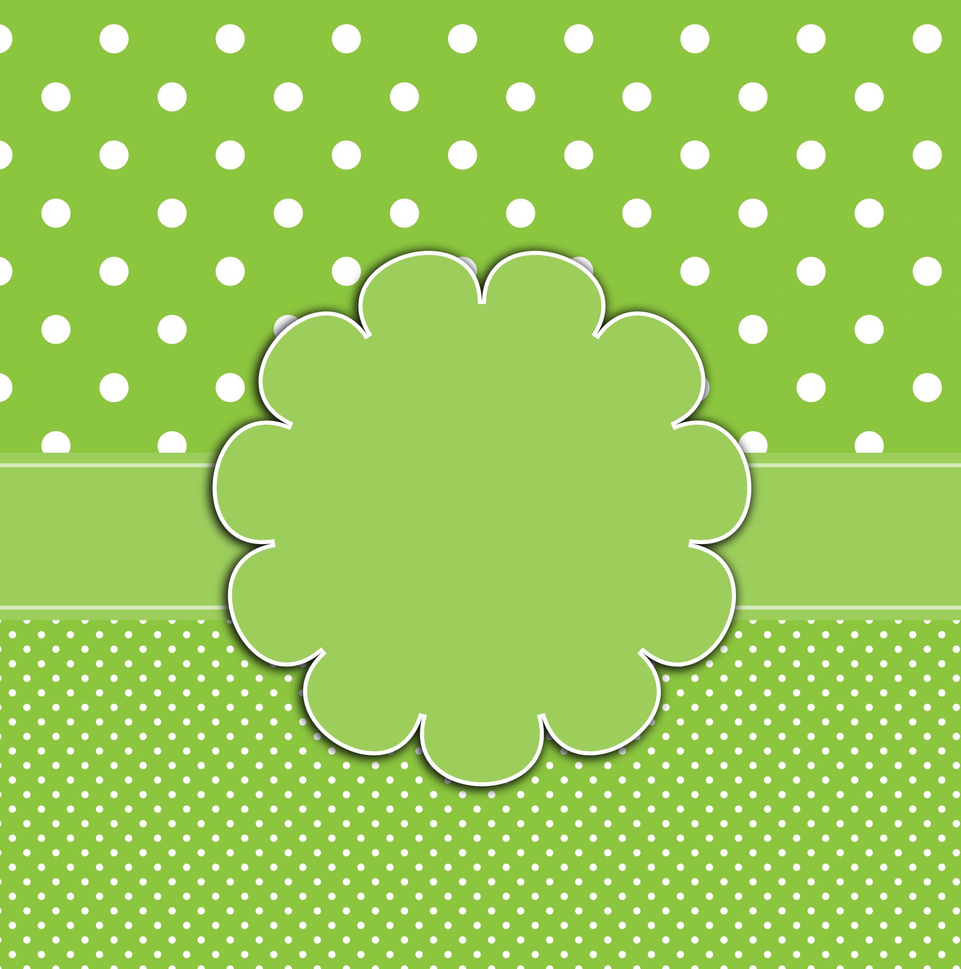Polka Dots Card Green